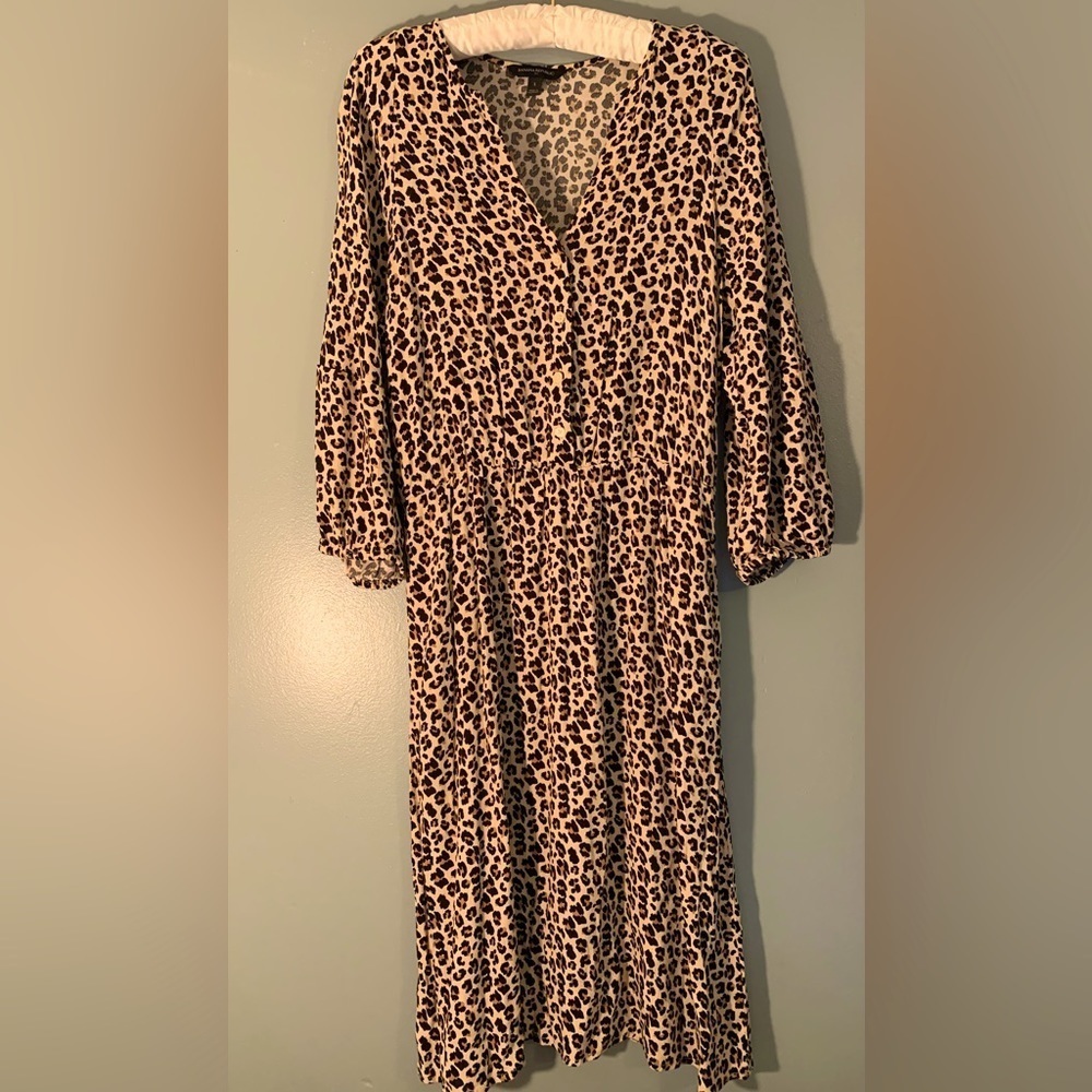 Banana republic size small leopard print dress - Picture 2 of 9